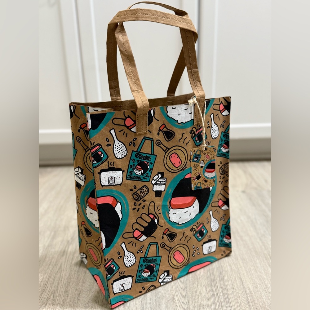 Foodland Spam Musubi Doodles Shaka Washable Paper Tote Bag